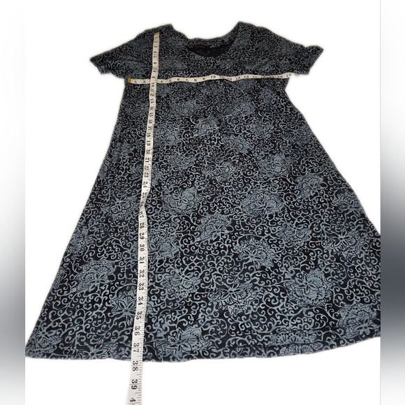 Fresh Produce Black,Grey & Blue Short Sleeve Cotton Dress. Xl - Picture 7 of 13